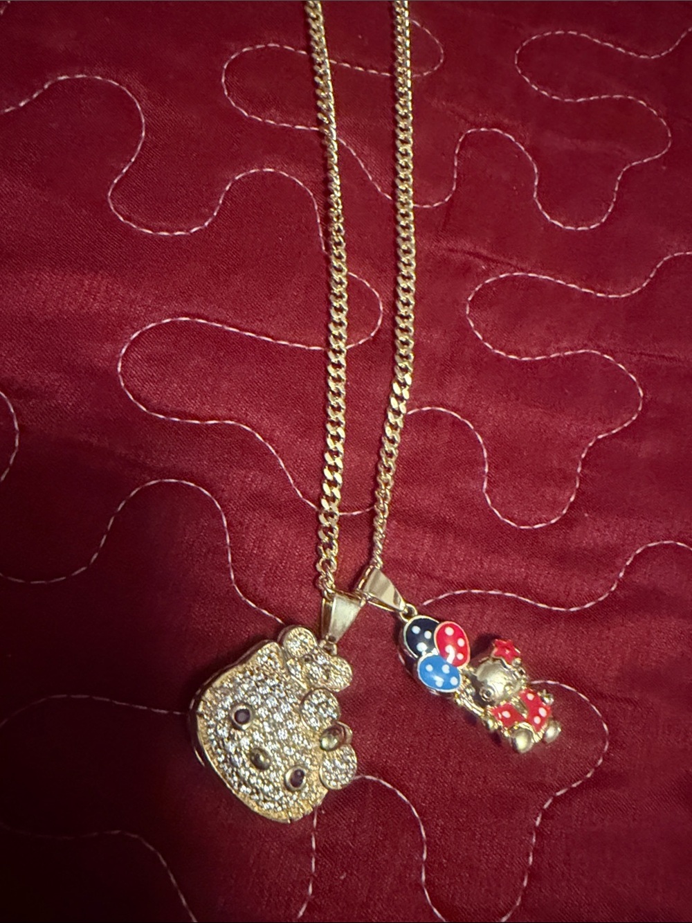 Hello Kitty 2-Gold-Tone Charms